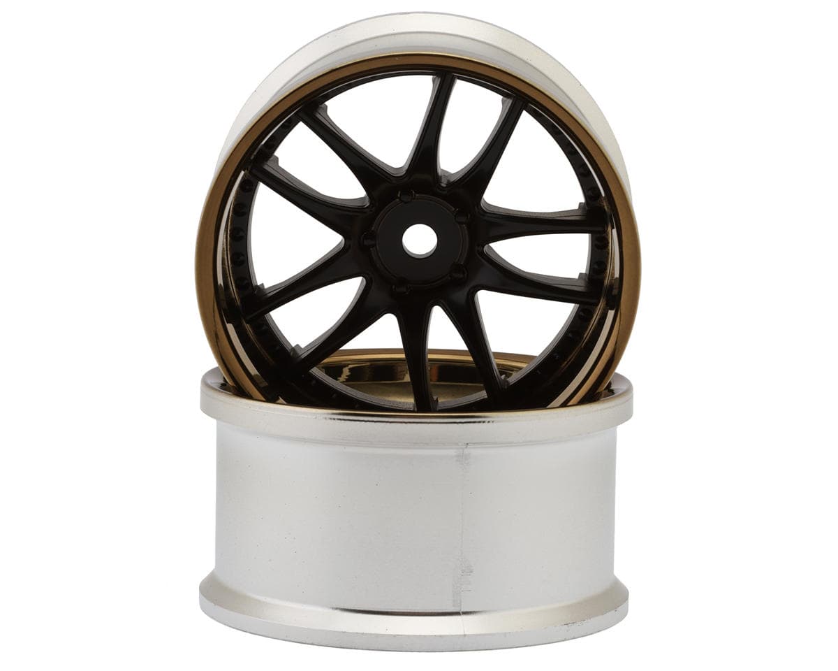 LAB Work Emotion CR3P 1/10 Drift Wheels (Matte Carbon/Bronze) (2) (8mm Offset) w/12mm Hex