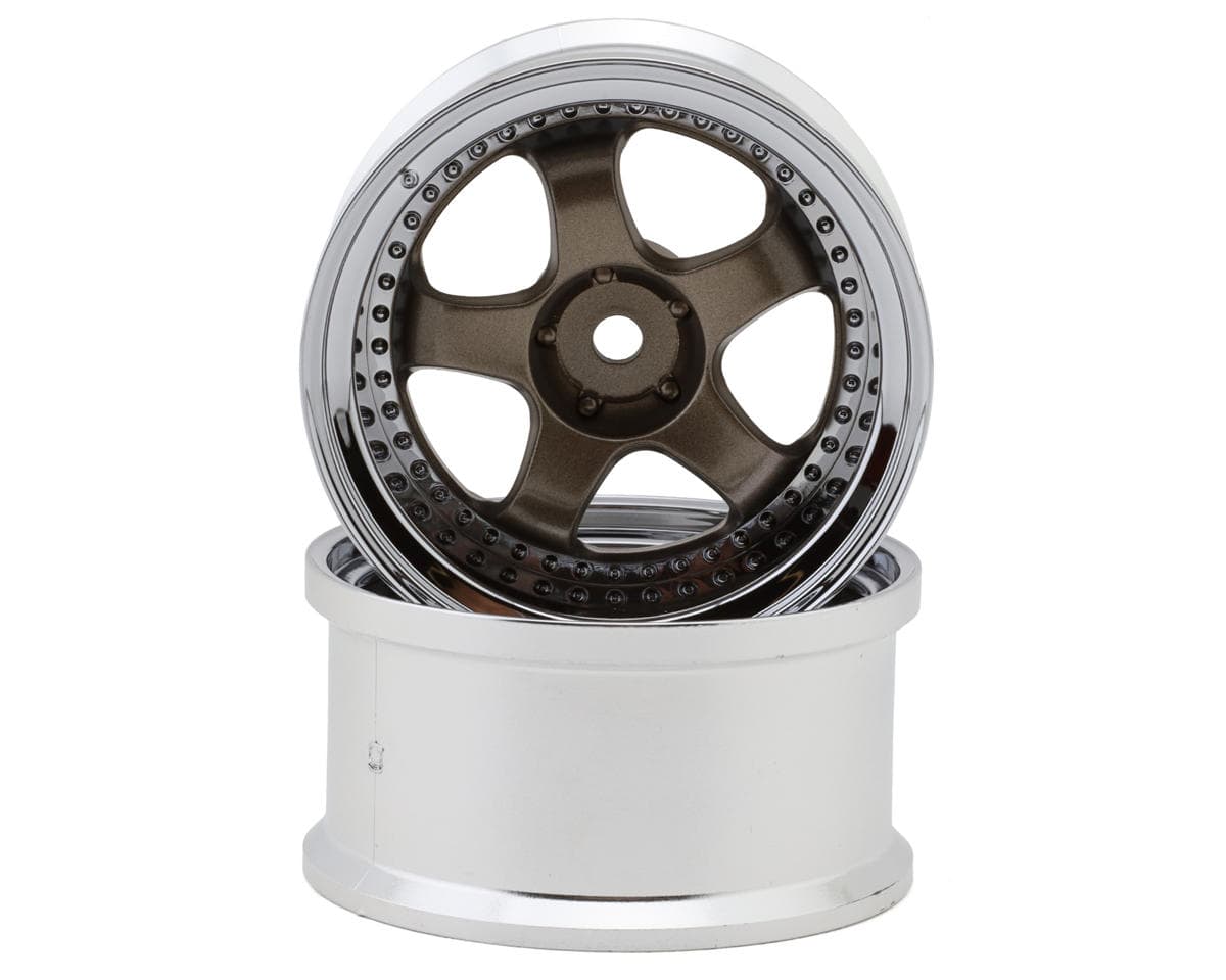 LAB Work Meister S1 1/10 3-Piece Drift Wheels (Bronze/Metallic) (2) (8mm Offset) w/12mm Hex