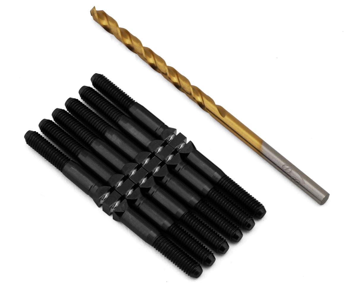 J&T Bearing Co. TLR 22S Sprint Titanium "Milled'' XD Turnbuckles (Black)