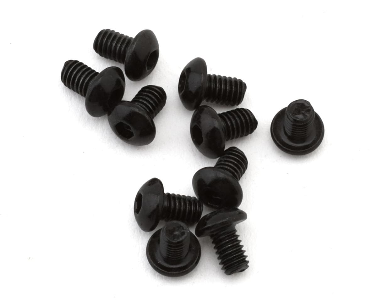 EcoPower 2.5mm "High Strength" Steel Button Head Screws (10) (2.5x4mm)