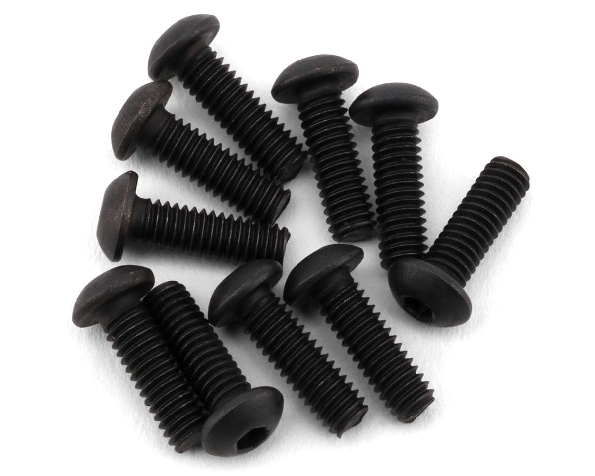 EcoPower 2.5mm "High Strength" Steel Button Head Screws (10) (2.5x8mm)