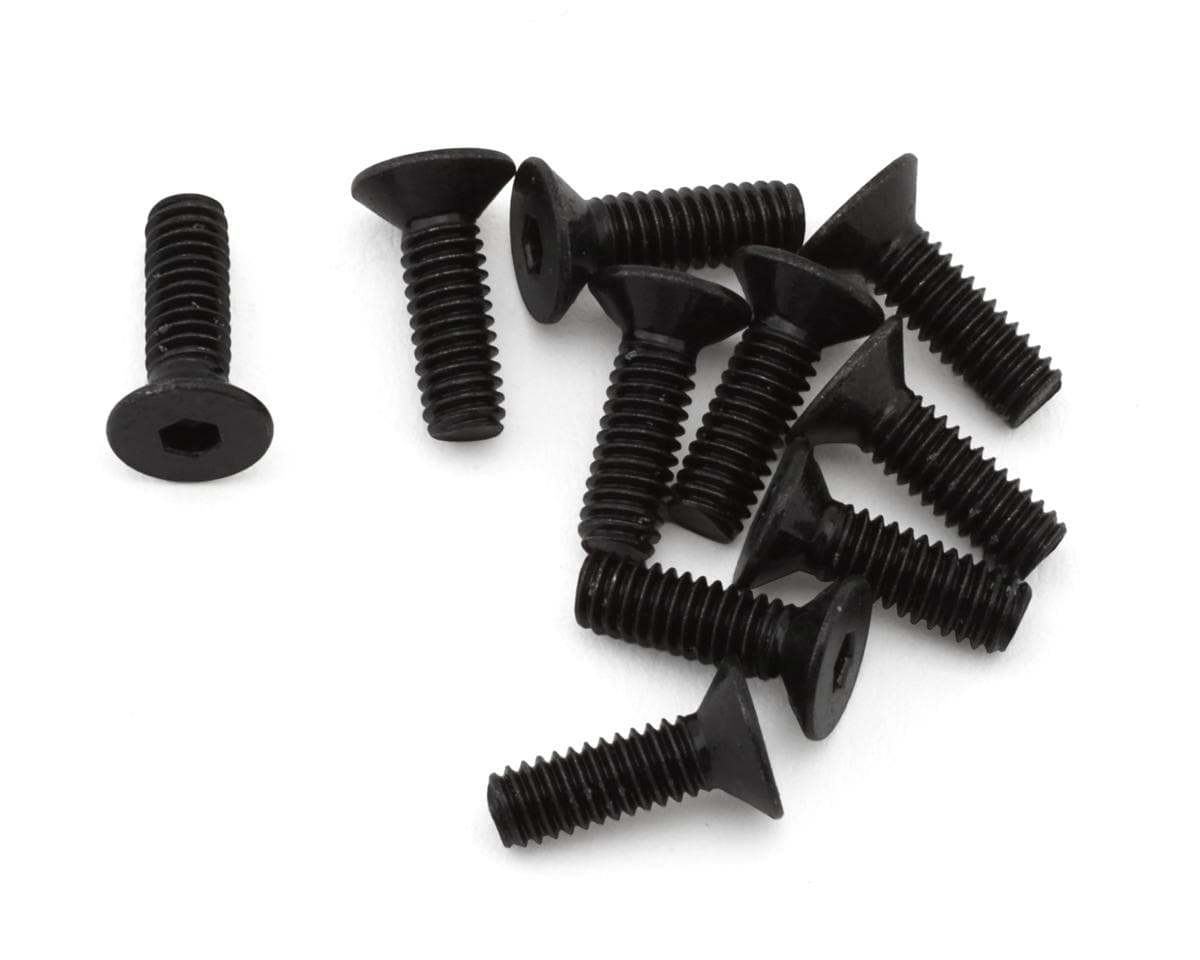 EcoPower 2.5mm "High Strength" Steel Flat Head Screws (10) (2.5x8mm)