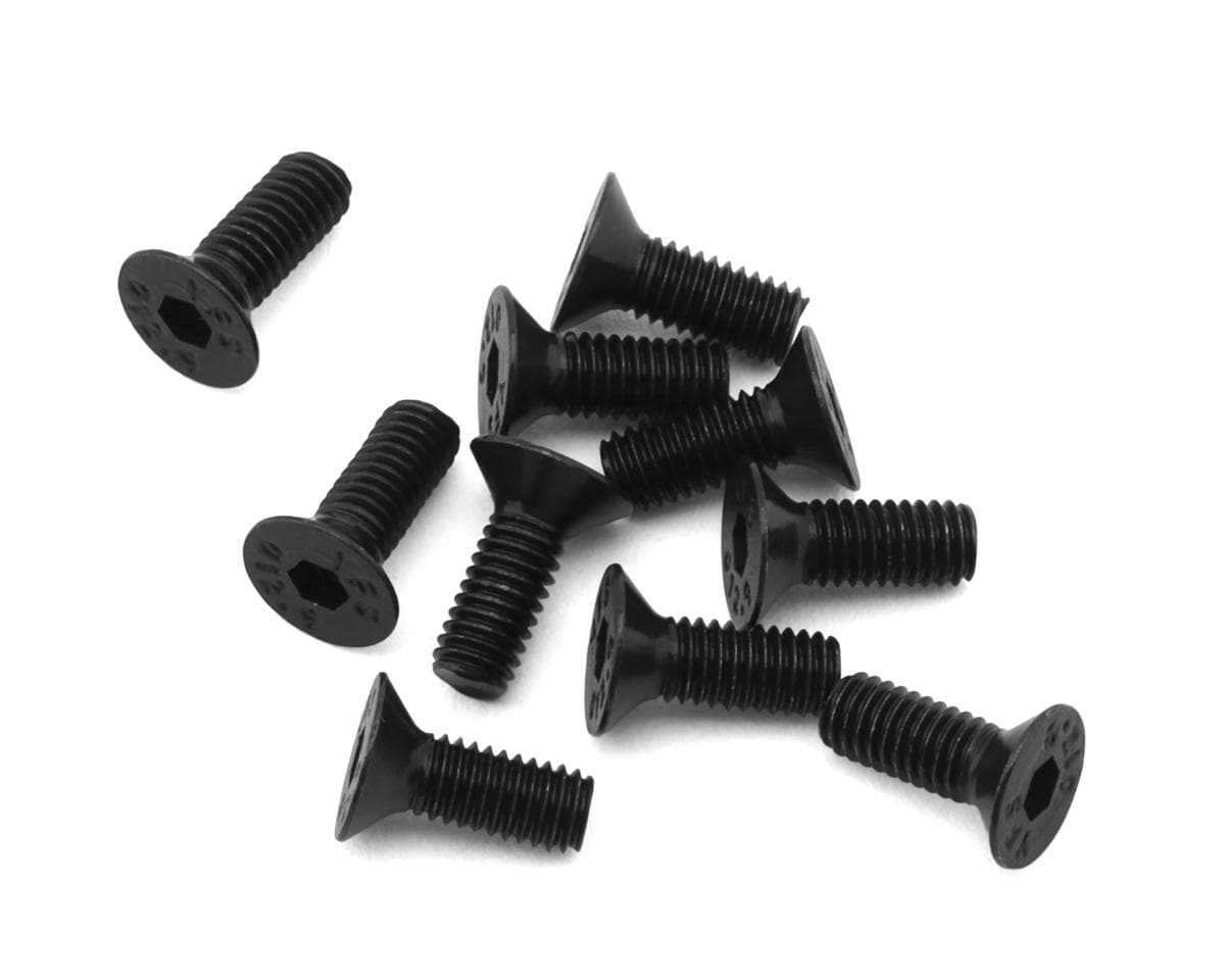 EcoPower 3mm "High Strength" Steel Flat Head Screws (10) (3x8mm)
