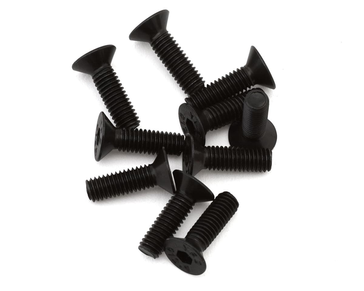 EcoPower 3mm "High Strength" Steel Flat Head Screws (10) (3x10mm)