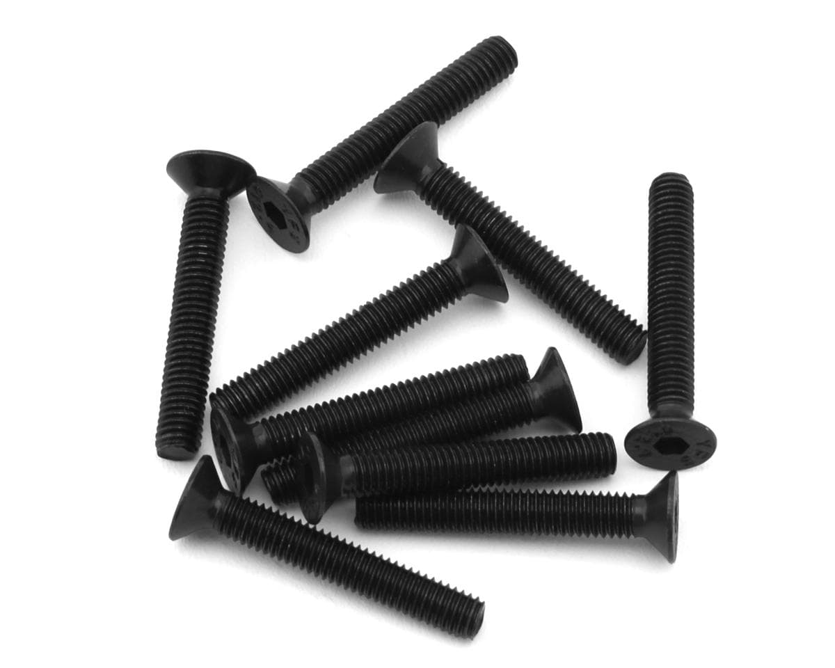 EcoPower 3mm "High Strength" Steel Flat Head Screws (10) (3x20mm)
