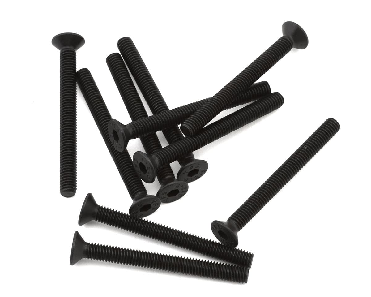 EcoPower 3mm "High Strength" Steel Flat Head Screws (10) (3x30mm)