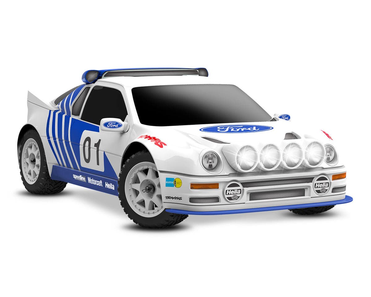 Traxxas Mini Rally Ford RS200 4x4 VXL Brushless 1/16 RTR AWD Rally Car (White) w/TQi 2.4GHz Radio, Battery & Charger