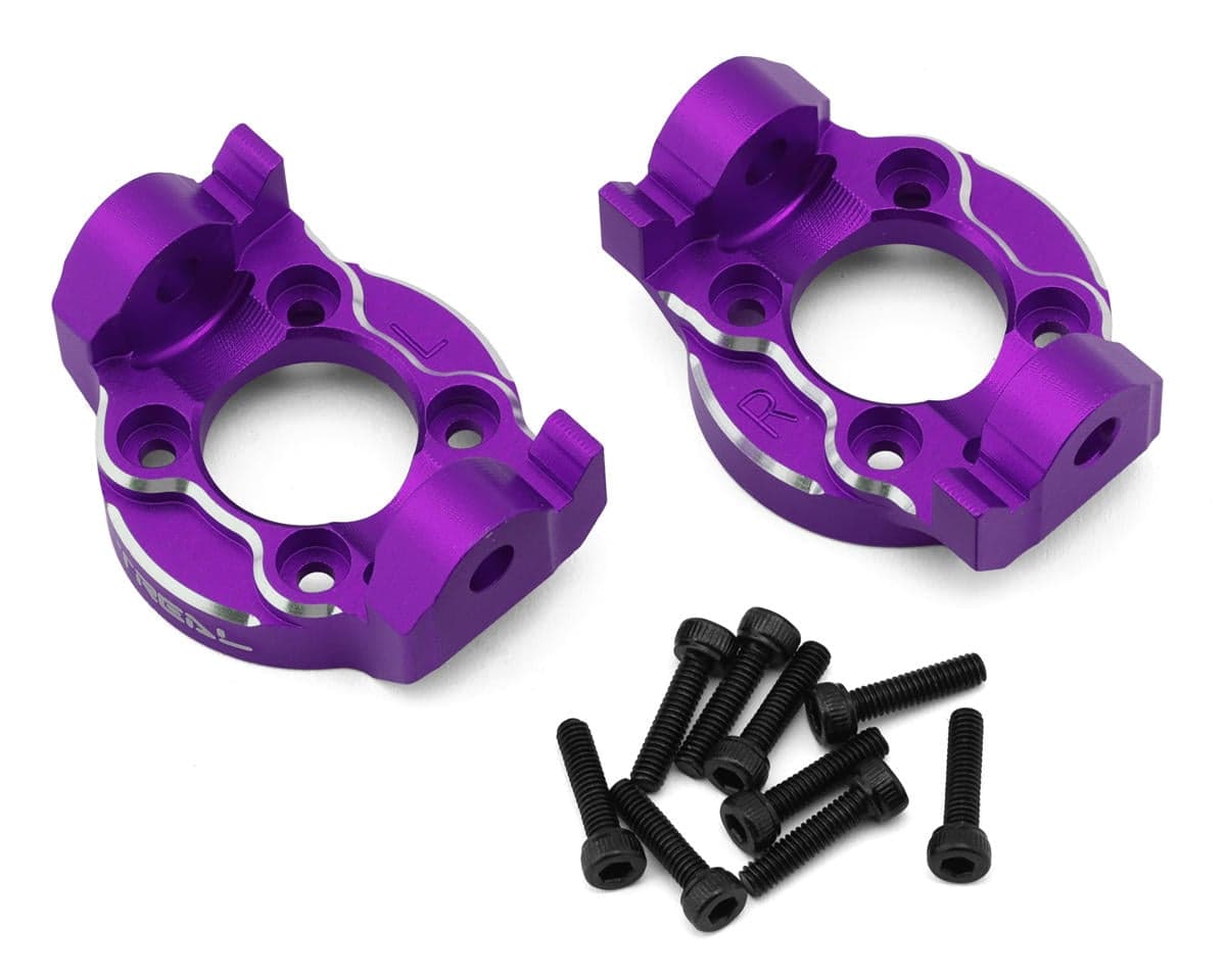 Treal Hobby Losi® LMT™ Aluminum Front C-Hub Spindle Carrier Set (Purple) (2) (5°)