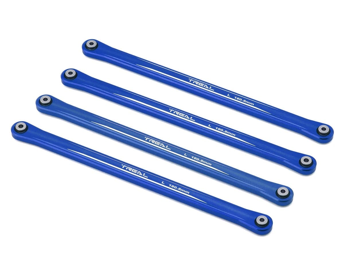 Treal Hobby Losi LMT CNC-Aluminum Extended Lower Suspension Links Set (Blue) (LMT 2.0/Bog Hog/King Sling)