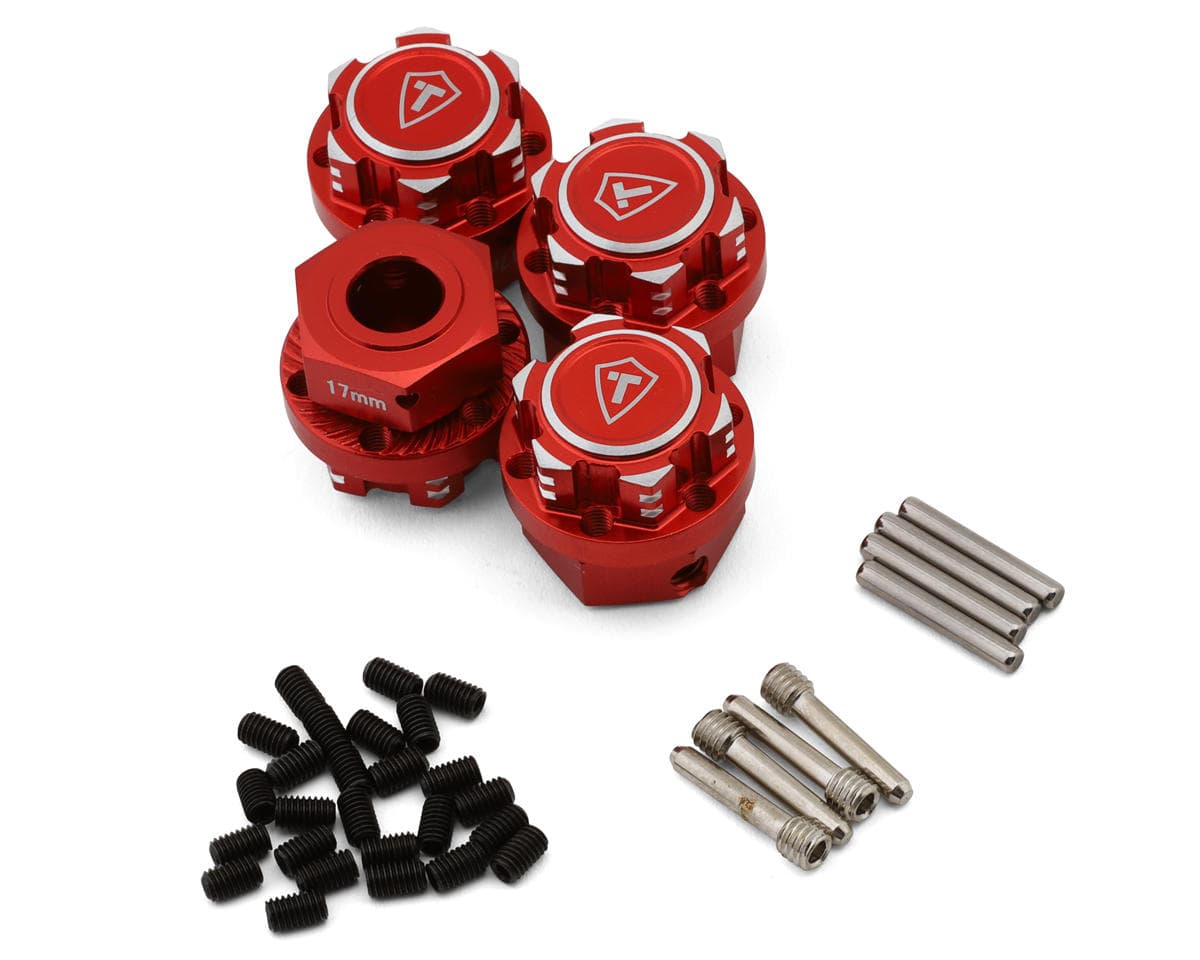 Treal Hobby Arrma Kraton 6S EXB Aluminum 17mm Hex Hub Adaptors w/Wheel Nuts (Black) (4)