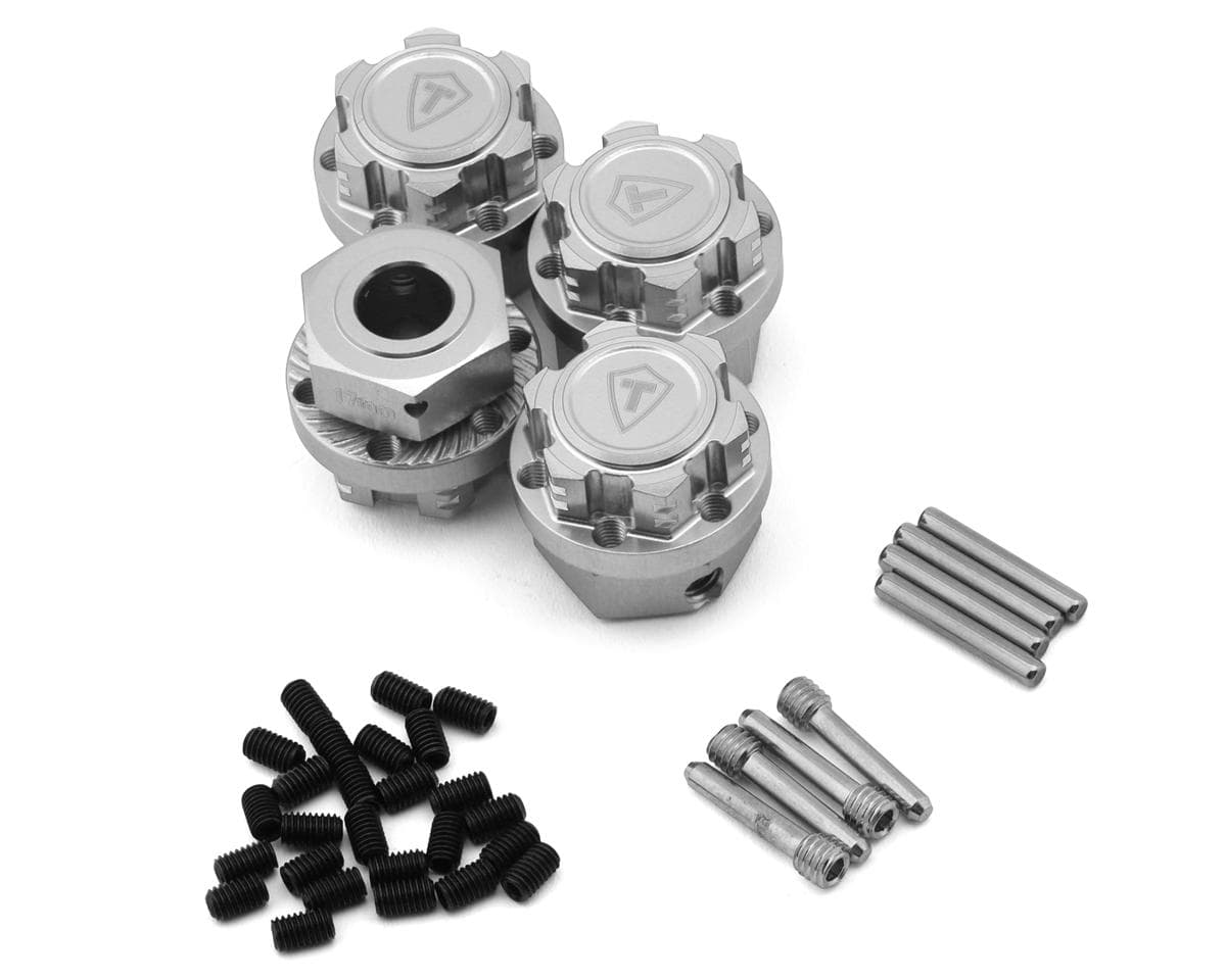 Treal Hobby Arrma Kraton 6S EXB Aluminum 17mm Hex Hub Adaptors w/Wheel Nuts (Silver) (4)