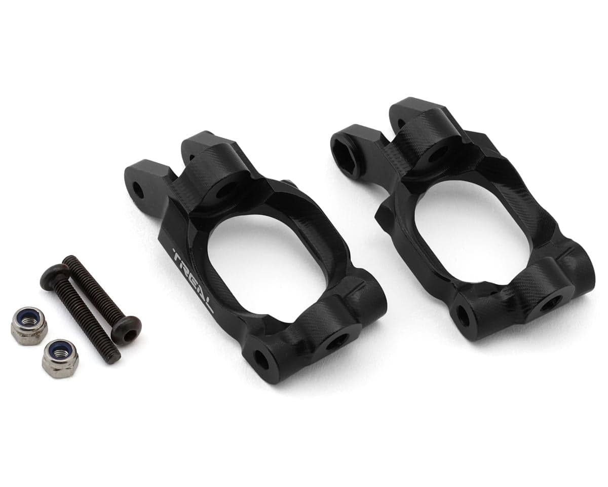 Treal Hobby Losi Hammer Rey U4 Aluminum Front C Hub Carriers (Black) (Left/Right)