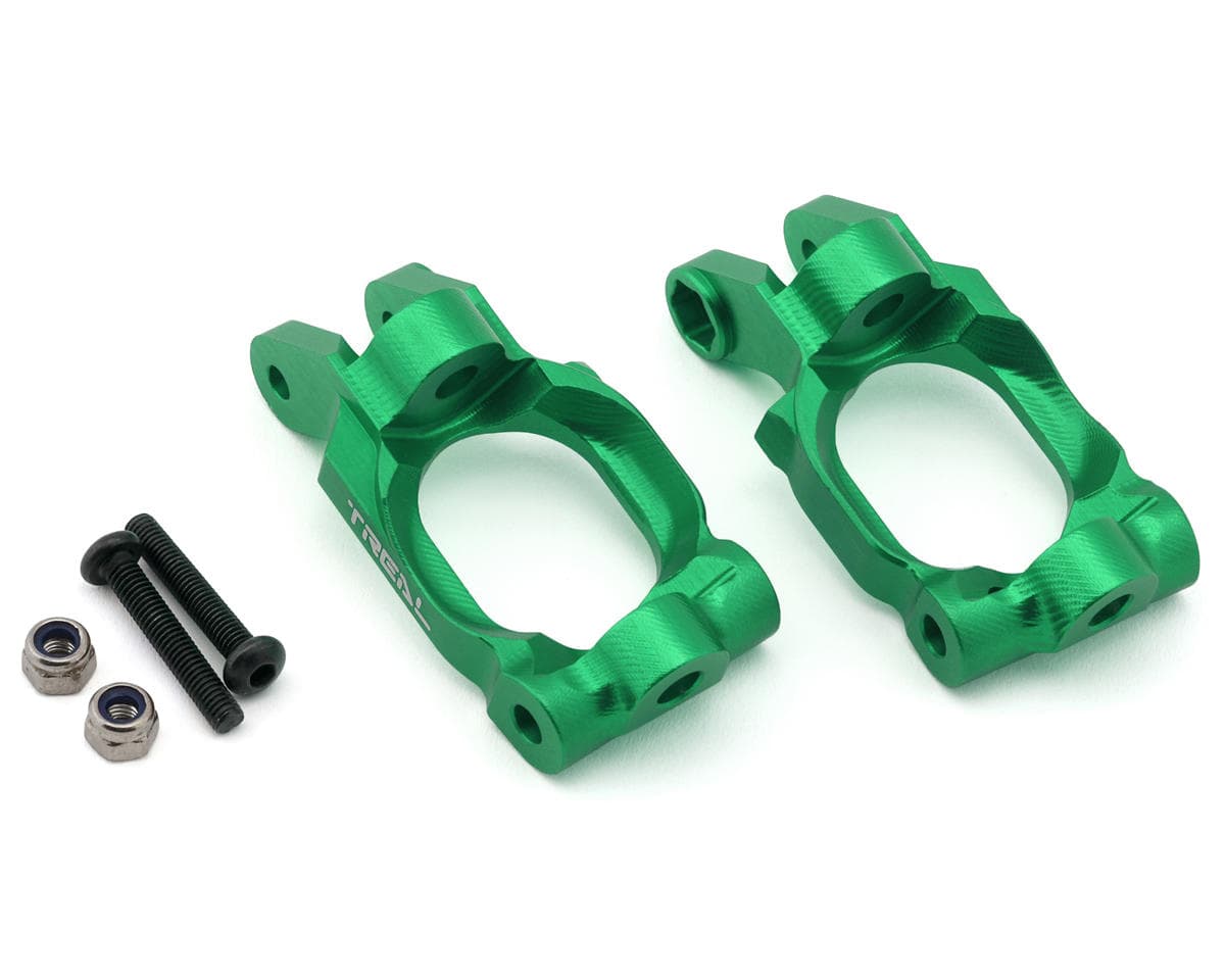 Treal Hobby Losi Hammer Rey U4 Aluminum Front C Hub Carriers (Green) (Left/Right)