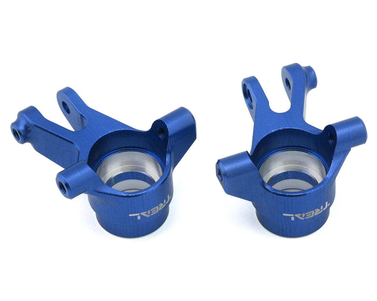 Treal Hobby Aluminum Front Steering Knuckles for Traxxas® Mini Maxx/Mini XRT® (Blue) (L/R)