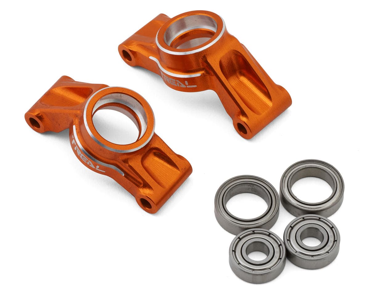 Treal Hobby Aluminum Rear Hubs for Traxxas® Mini Maxx/Mini XRT® (Orange) (2)