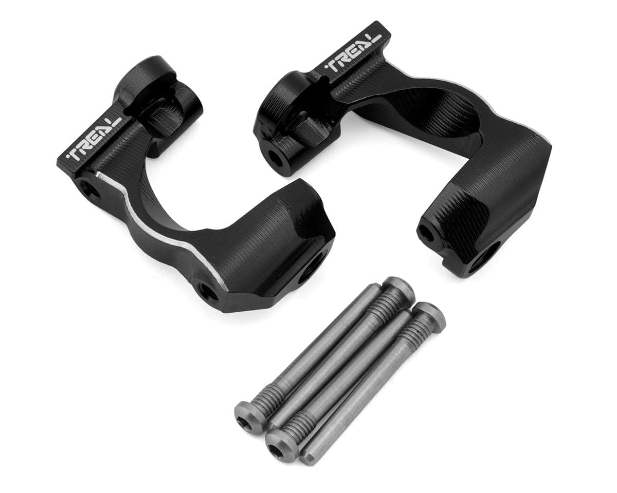 Treal Hobby Aluminum Front C Hubs for Traxxas® Mini Maxx® (Black) (Left/Right)