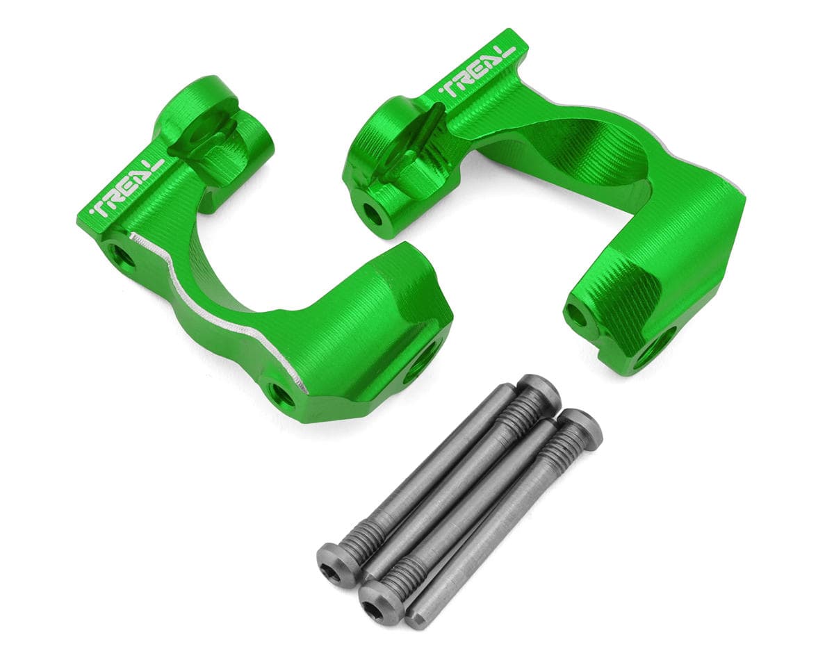 Treal Hobby Aluminum Front C Hubs for Traxxas® Mini Maxx® (Green) (Left/Right)
