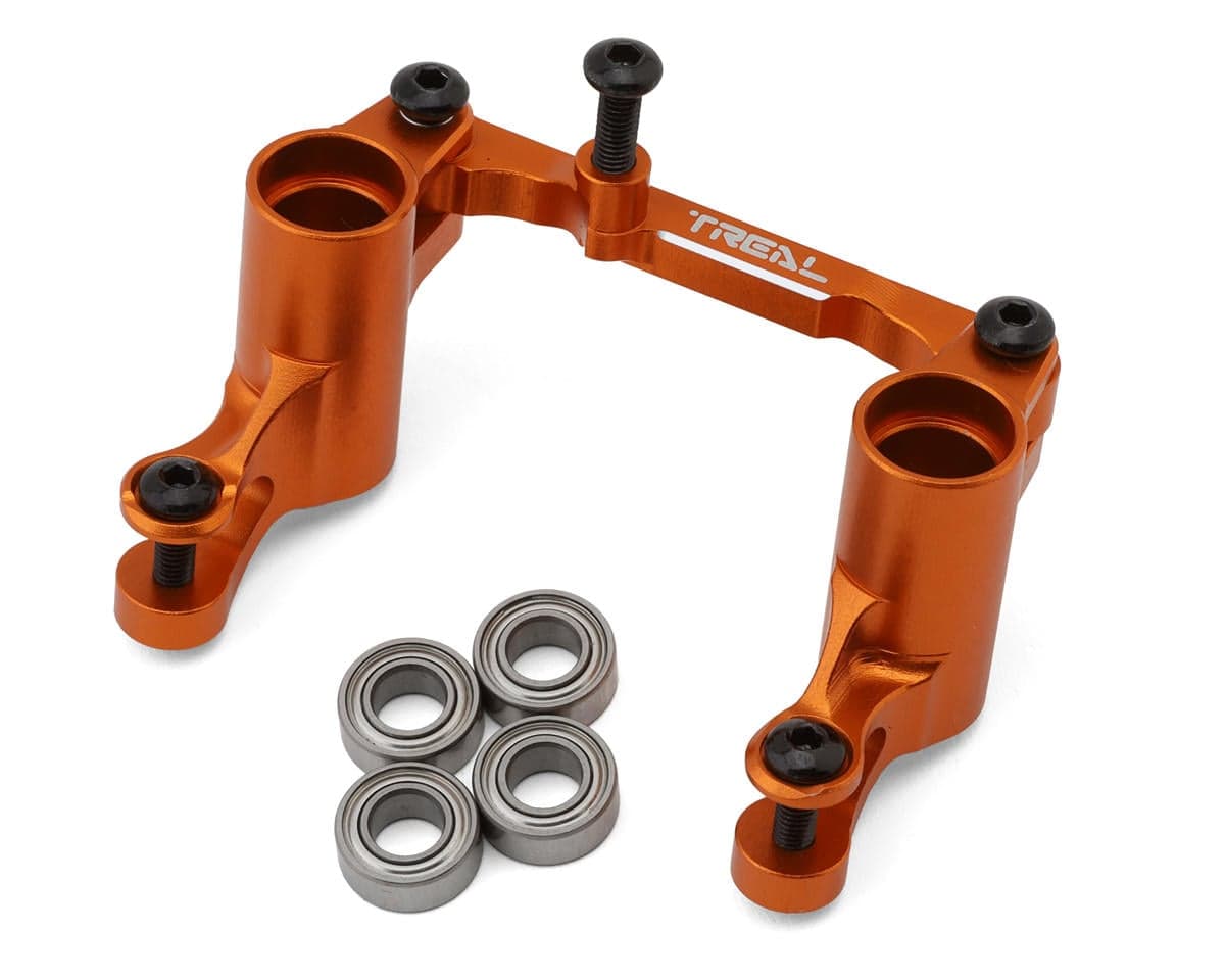 Treal Hobby Aluminum Steering Bellcrank Set for Traxxas® Mini Maxx/Mini XRT® (Orange)