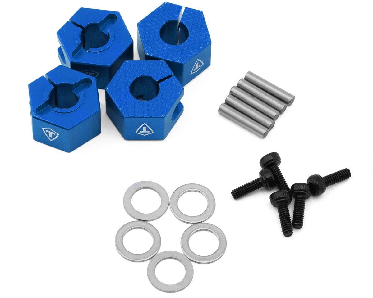 Treal Hobby Aluminum Clamping Wheel Hex Hubs for Traxxas® Mini Maxx/Mini XRT® (Blue) (12mm)