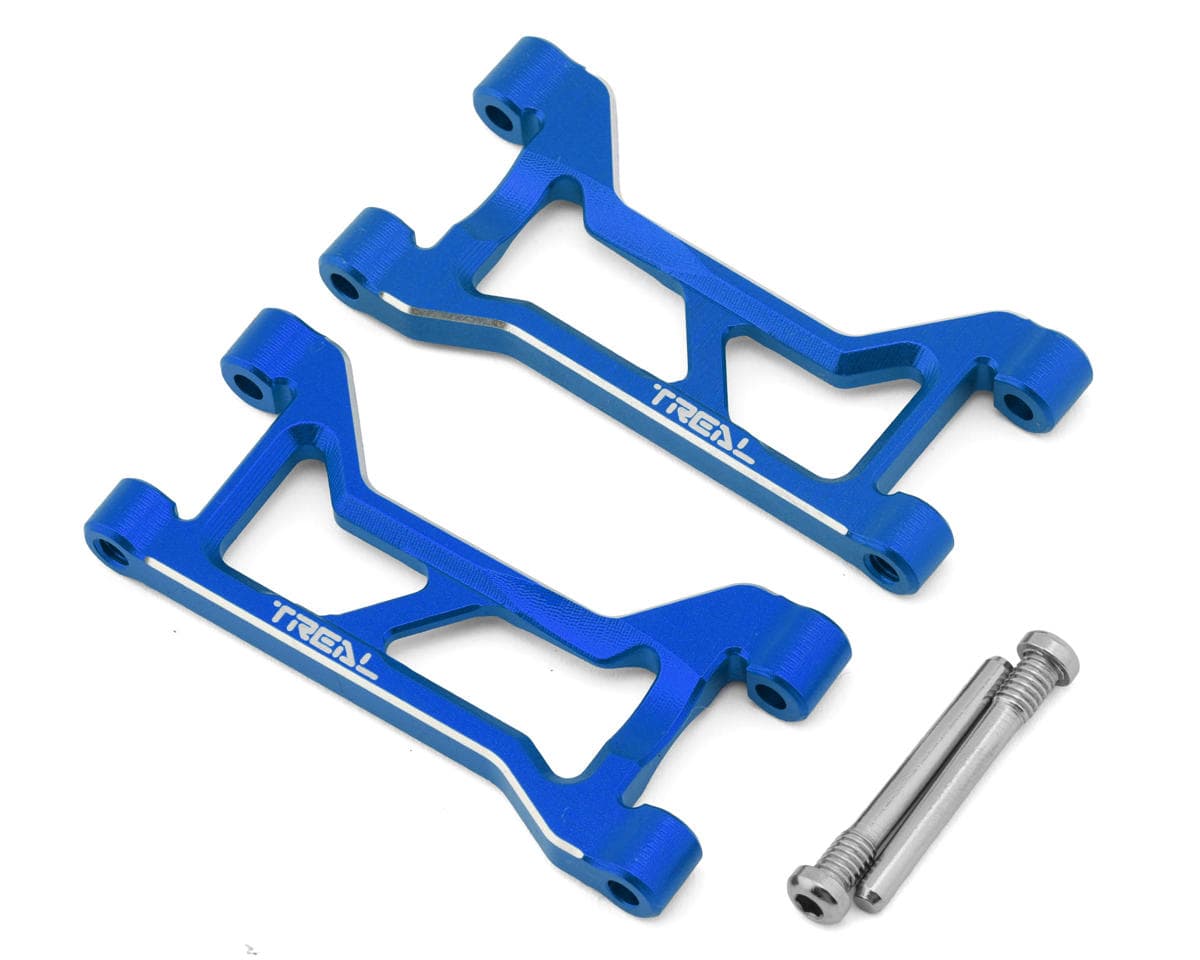 Treal Hobby Aluminum Rear Upper Suspension Arm Set for Traxxas® Mini Maxx® (Blue) (2)