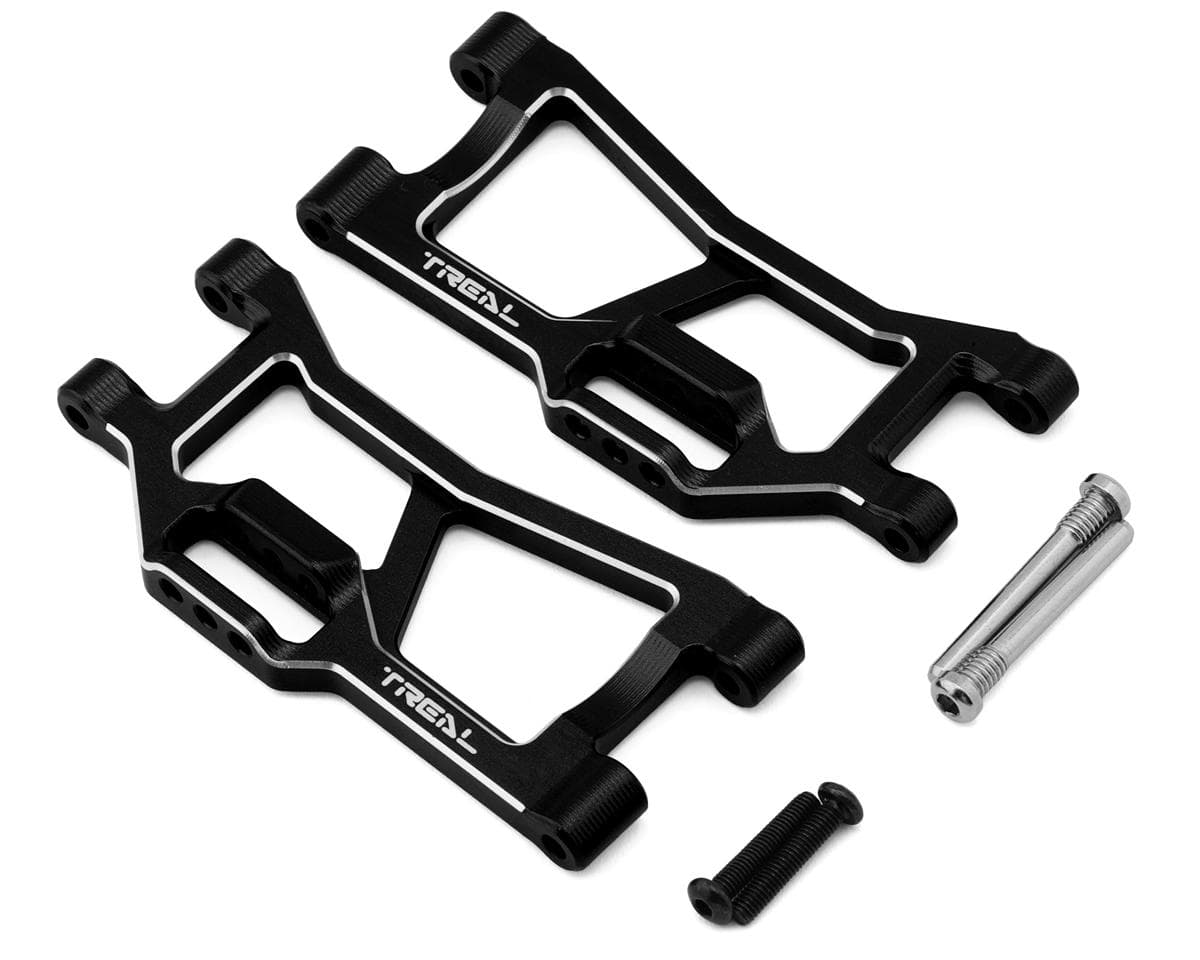 Treal Hobby Aluminum Rear Lower Suspension Arm Set for Traxxas® Mini Maxx® (Black) (2)