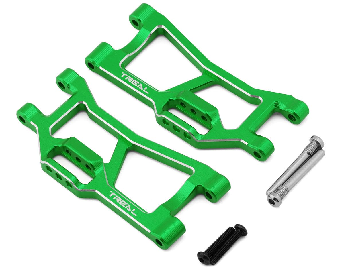 Treal Hobby Aluminum Rear Lower Suspension Arm Set for Traxxas® Mini Maxx® (Green) (2)