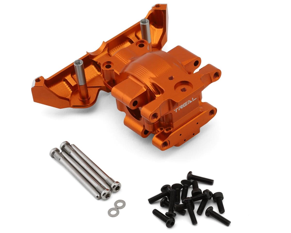 Treal Hobby Aluminum Front Gearbox Set for Traxxas® Mini Maxx/Mini XRT/ Mini Slash® (Orange)