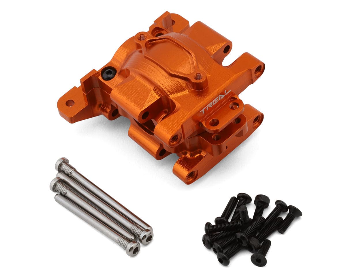 Treal Hobby Aluminum Rear Gearbox Set for Traxxas® Mini Maxx/Mini XRT/ Mini Slash® (Orange)