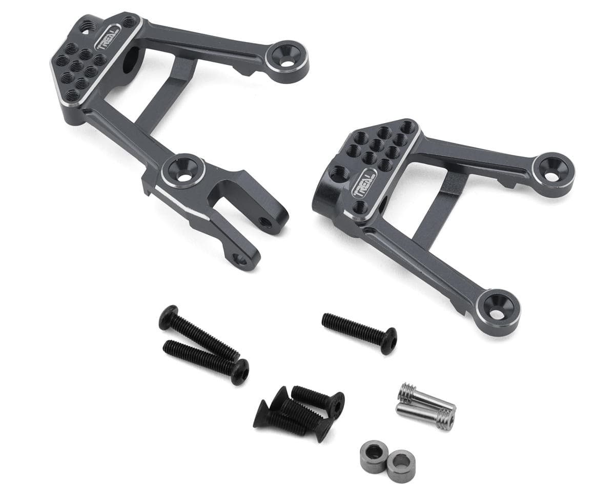Treal Hobby Axial SCX10 II 7075 Aluminum Front Shock Towers (Grey) (2)