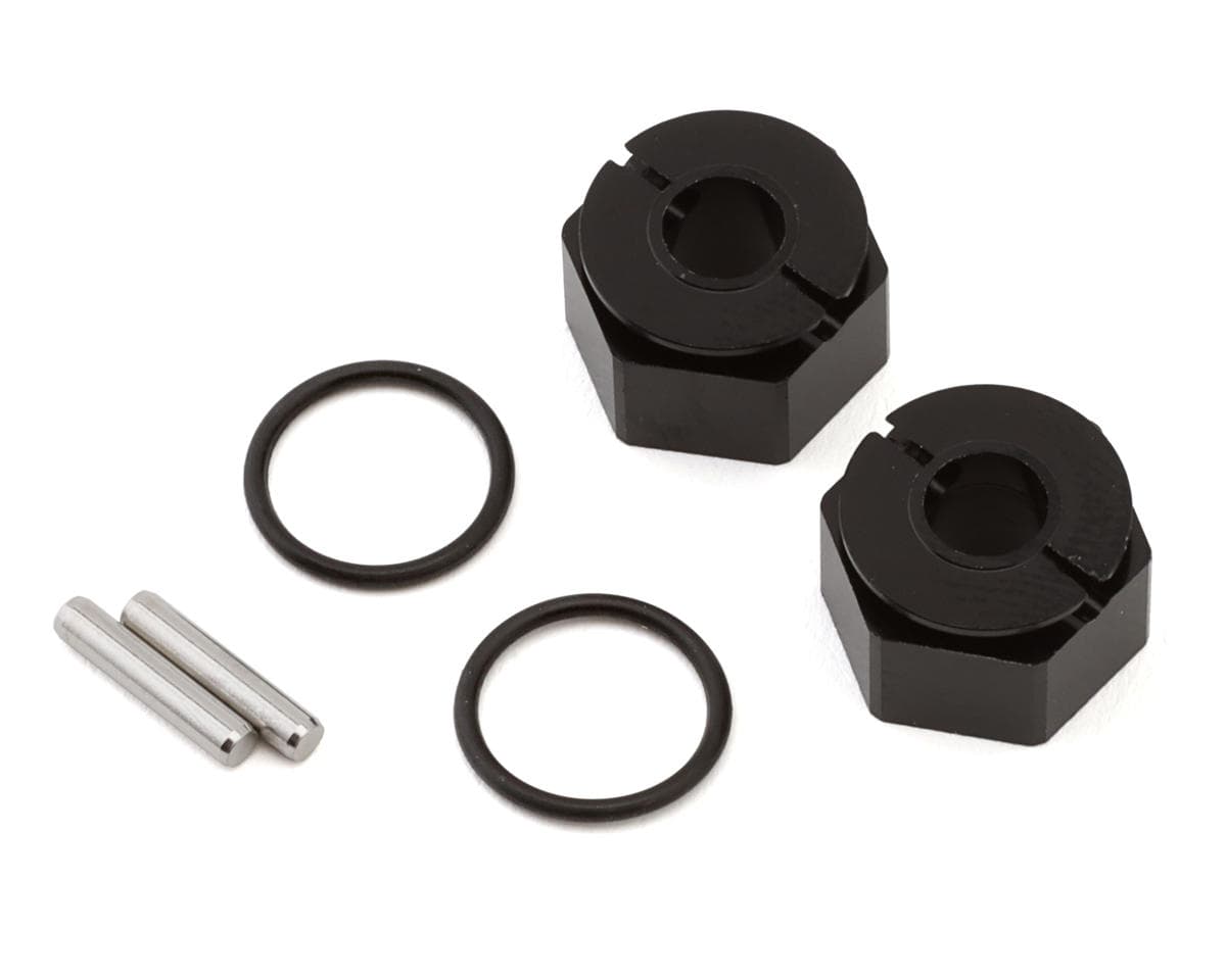 Topline Aluminum 12mm Wheel Hex Hubs (Neo Black) (2) (8mm Offset)