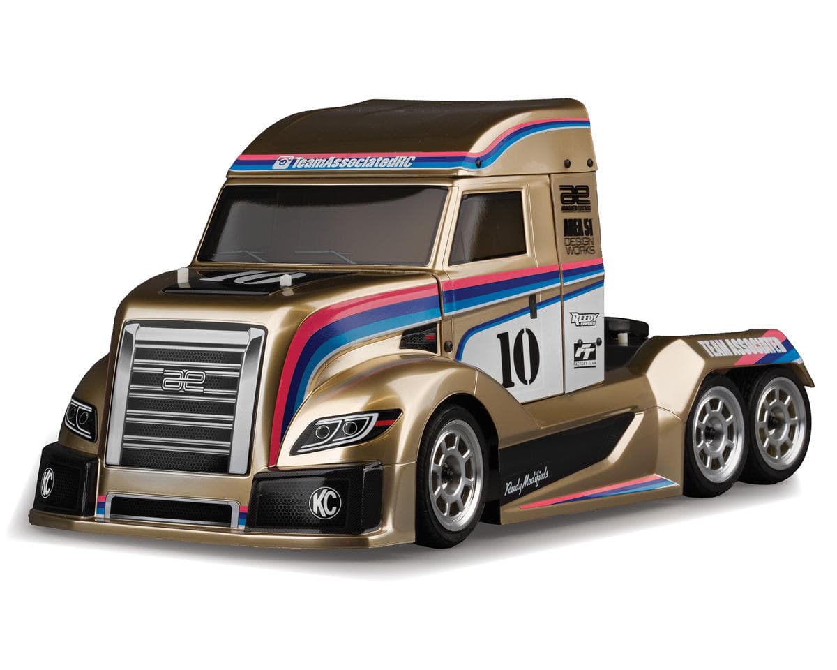 Team Associated RC10 American Custom 6x6 1/10 Electric On-Road Semi-Truck Kit (Metallic Gold Edition)
