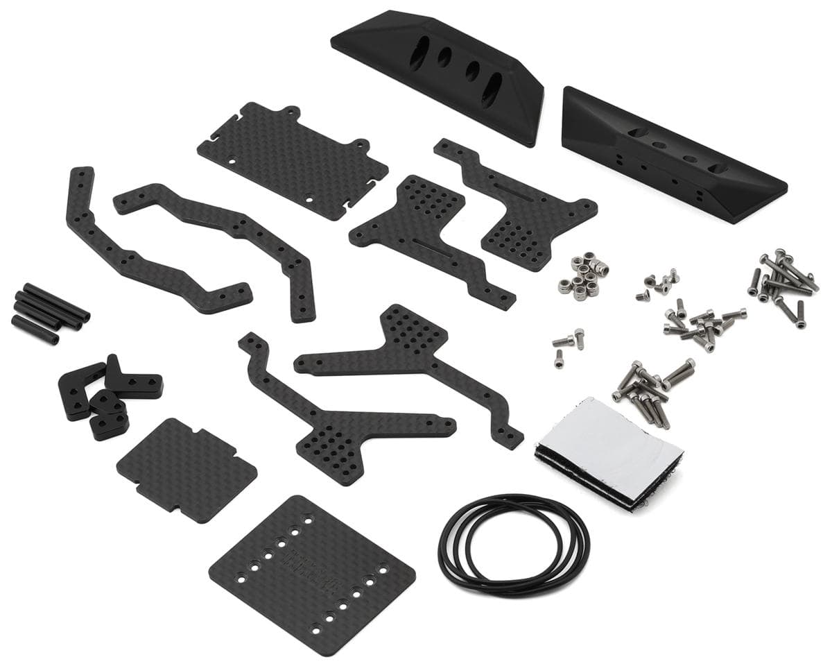Injora Redcat Ascent-18 LCG Carbon Fiber Chassis Kit w/Rock Sliders & Double Decker Tray