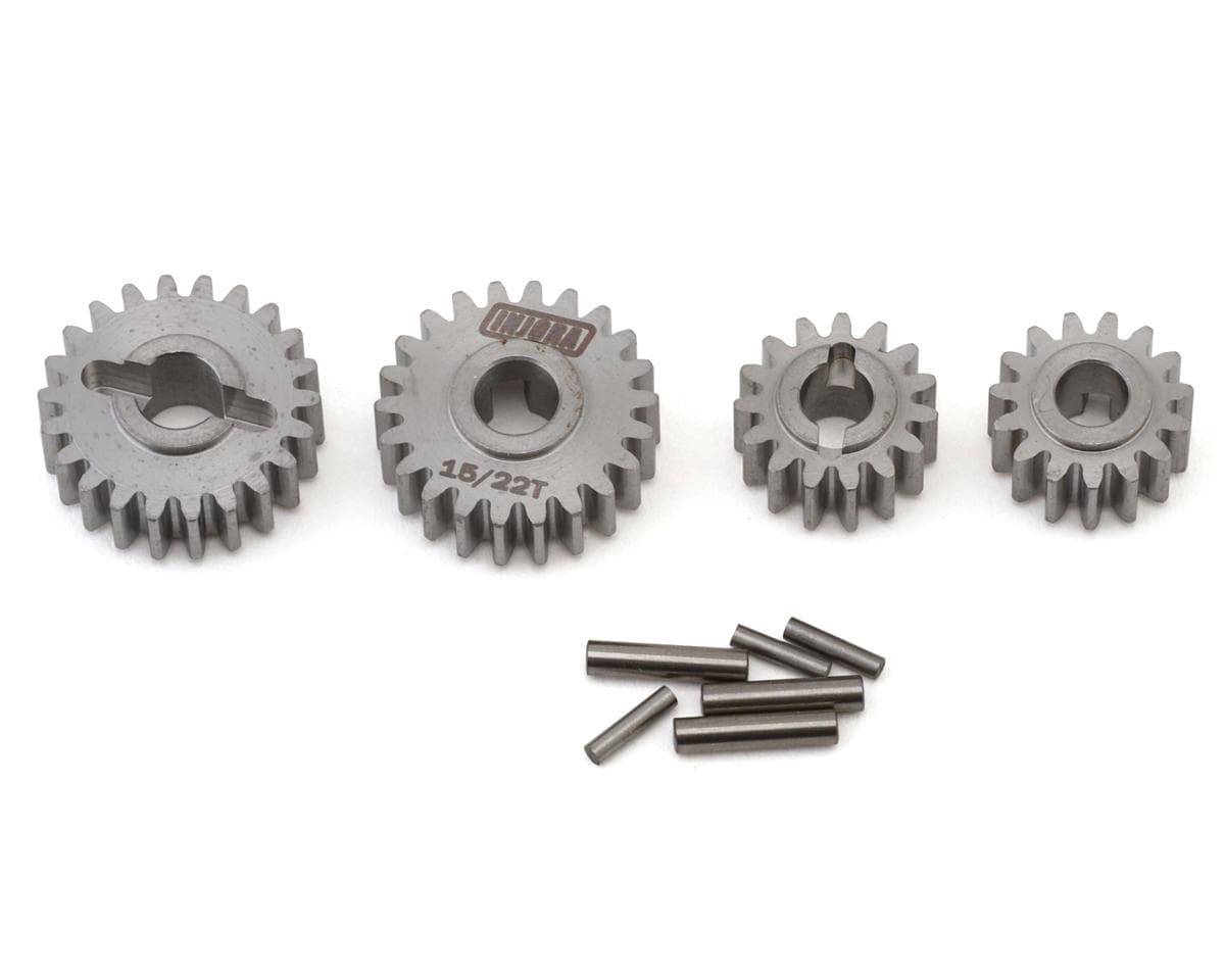 Injora Redcat Ascent-18 Stainless Steel Overdrive Front Portal Gears Set (15T/22T) (Overdrive 12%)