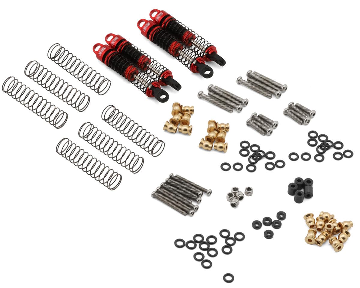 Injora Ascent18/Venture18 53mm Aluminum Oil-Filled Shocks (Red) (4)