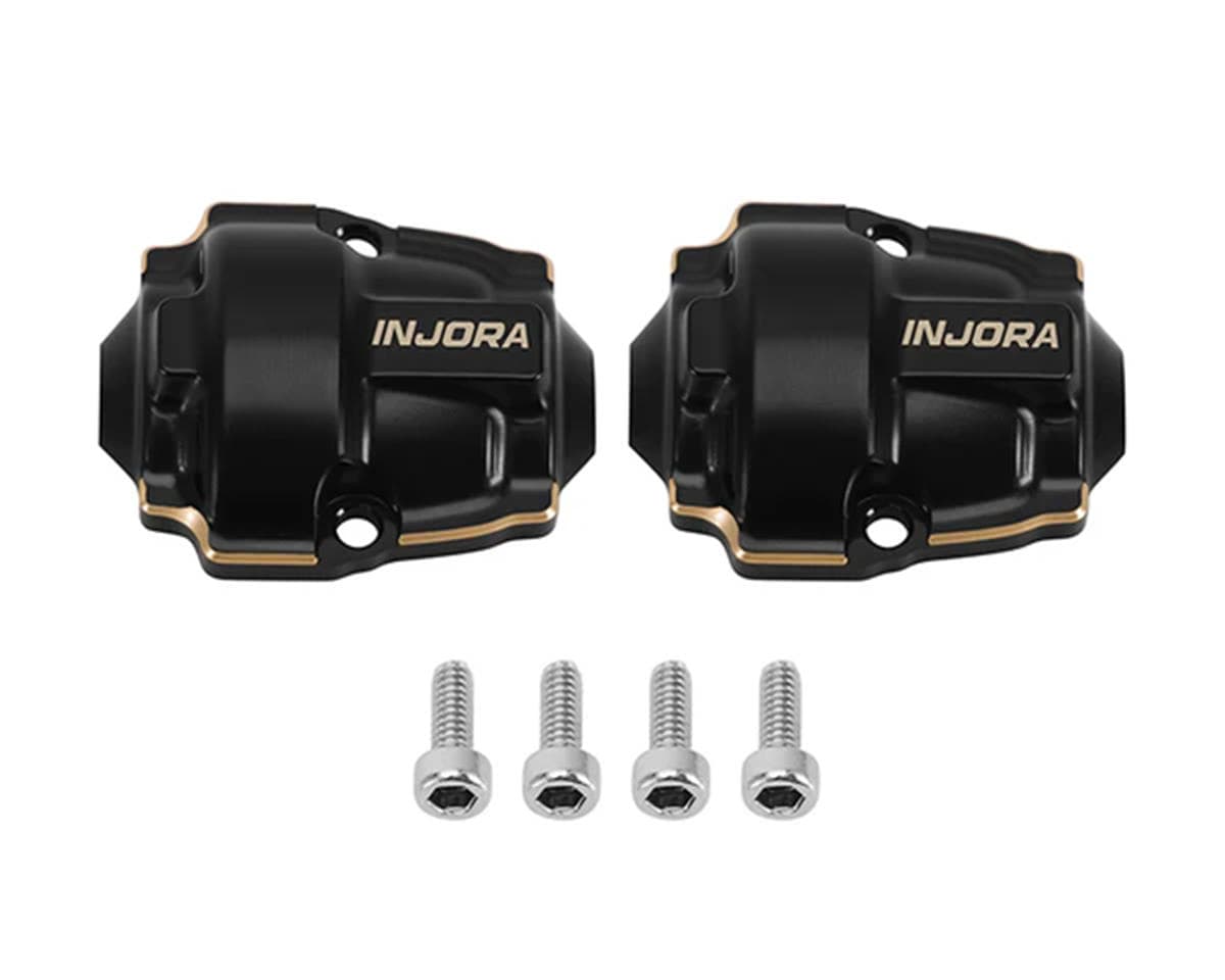 Injora Redcat Ascent-32 Brass Differential Covers (Black) (2) (2.6g ea)