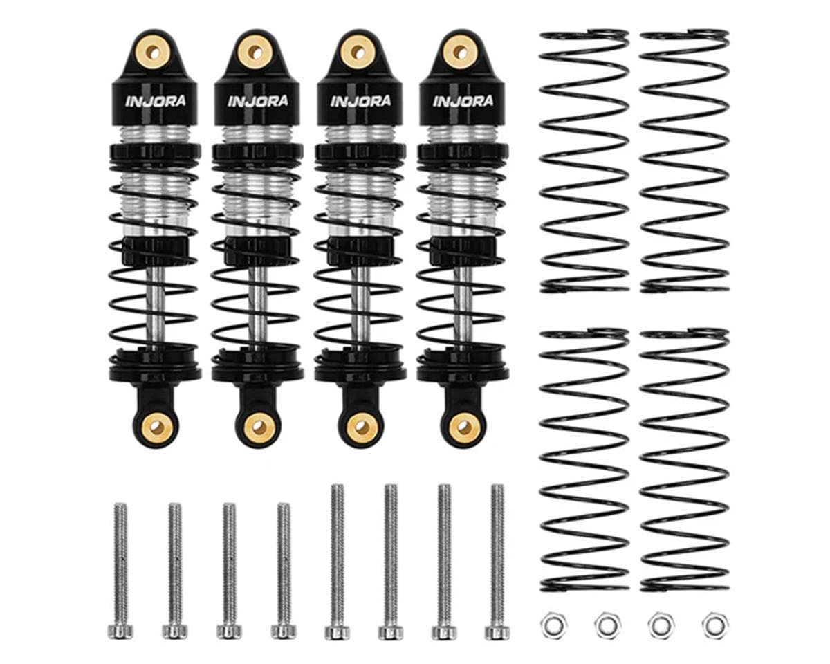 Injora Redcat Ascent-32 Aluminum 35mm Threaded Oil Shocks (Black) (4)