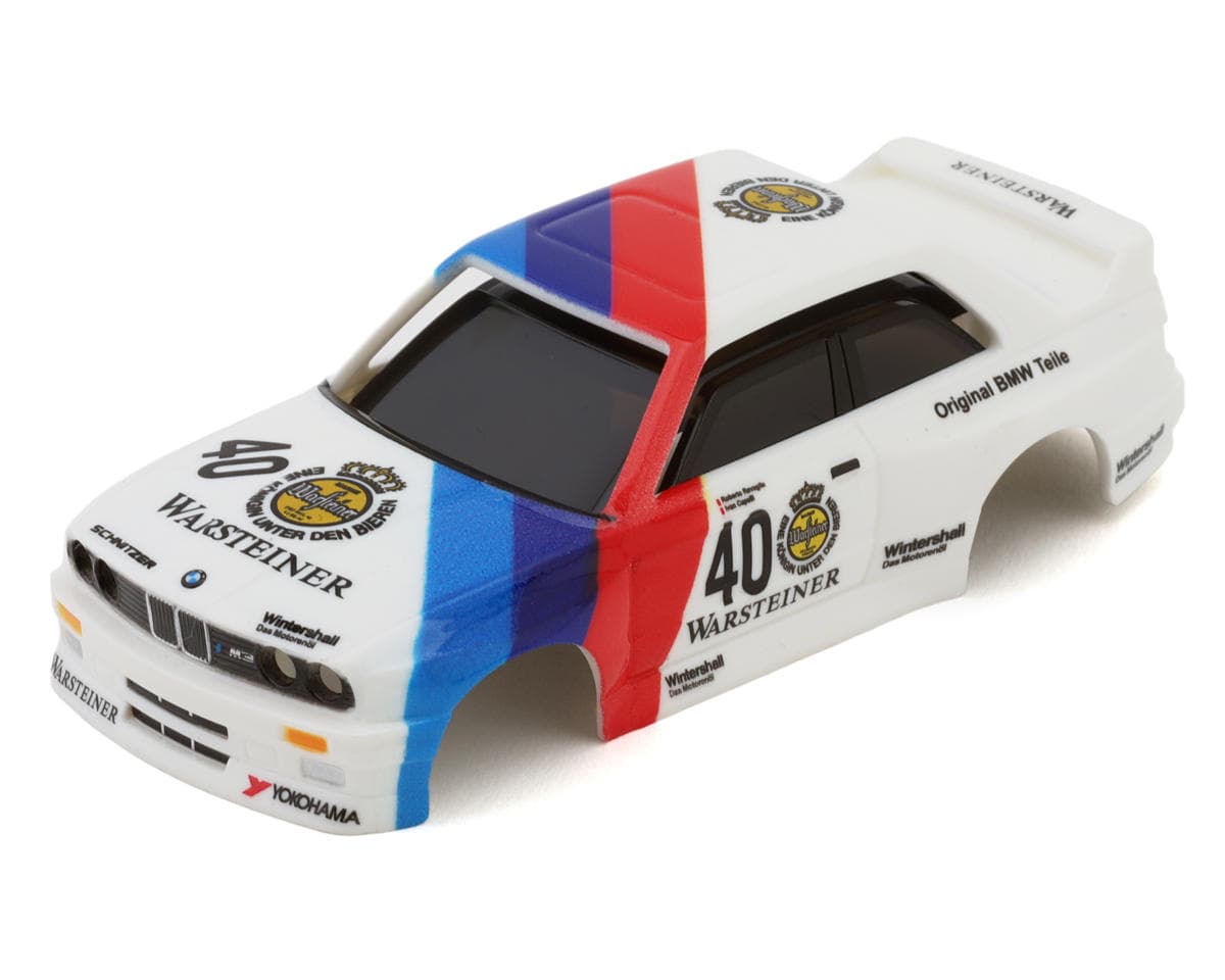 HPI Nano-TTR 1987 BMW M3 E30 Warsteiner 1/64 Pre-Painted Touring Car Body Set (White) w/Wheels & Tires