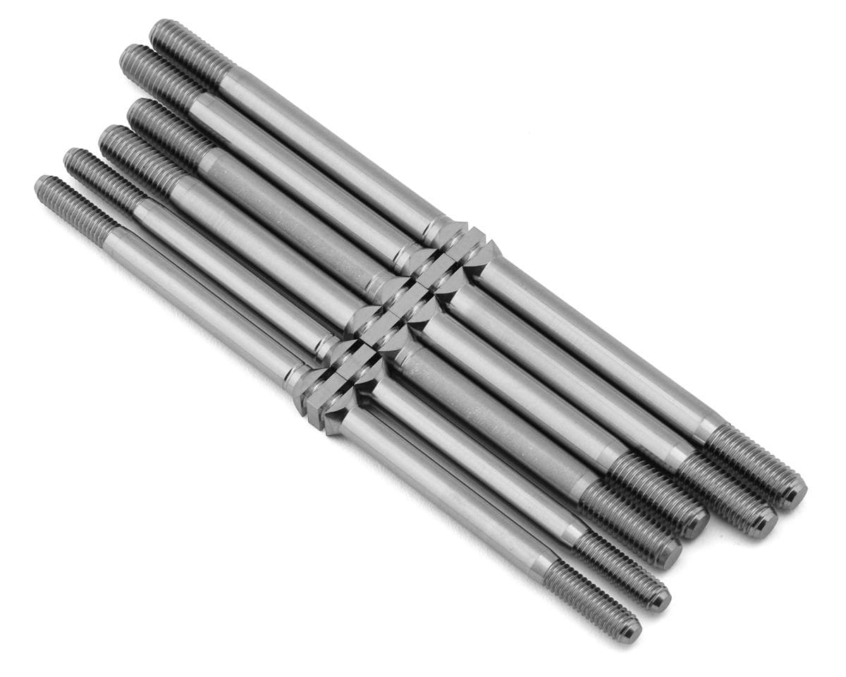 J&T Bearing Co. Tekno MT48 2.0 Titanium "Milled'' XD Turnbuckles Set (Natural)