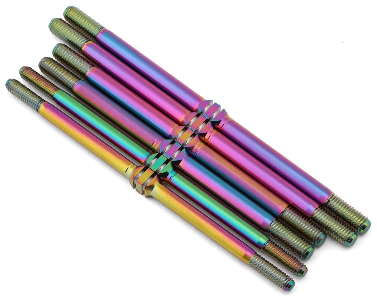 J&T Bearing Co. Tekno MT48 2.0 Titanium "Milled'' XD Turnbuckles Set (Oil Slick)
