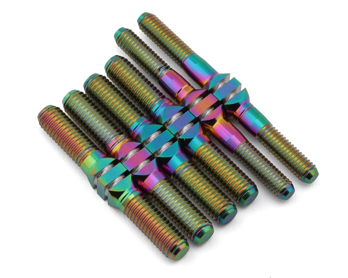 J&T Bearing Co. Kyosho MP11 Titanium "Milled'' Turnbuckles Set (Oil Slick)