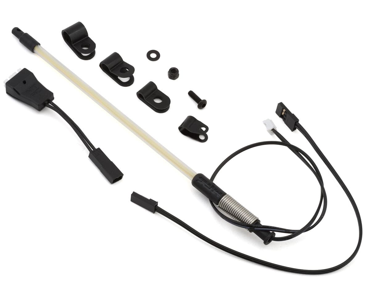 MyTrickRC TrickWhip2 Super Bright Scale Whip Light Tube (White) (130mm) w/12V-3V Voltage Regulator & Receiver Cable