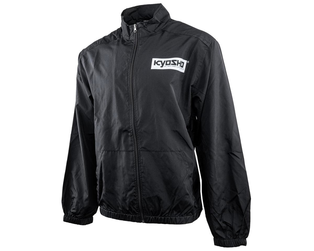 Kyosho Box Logo Full Zip Windbreaker Sweater (Black) (L)