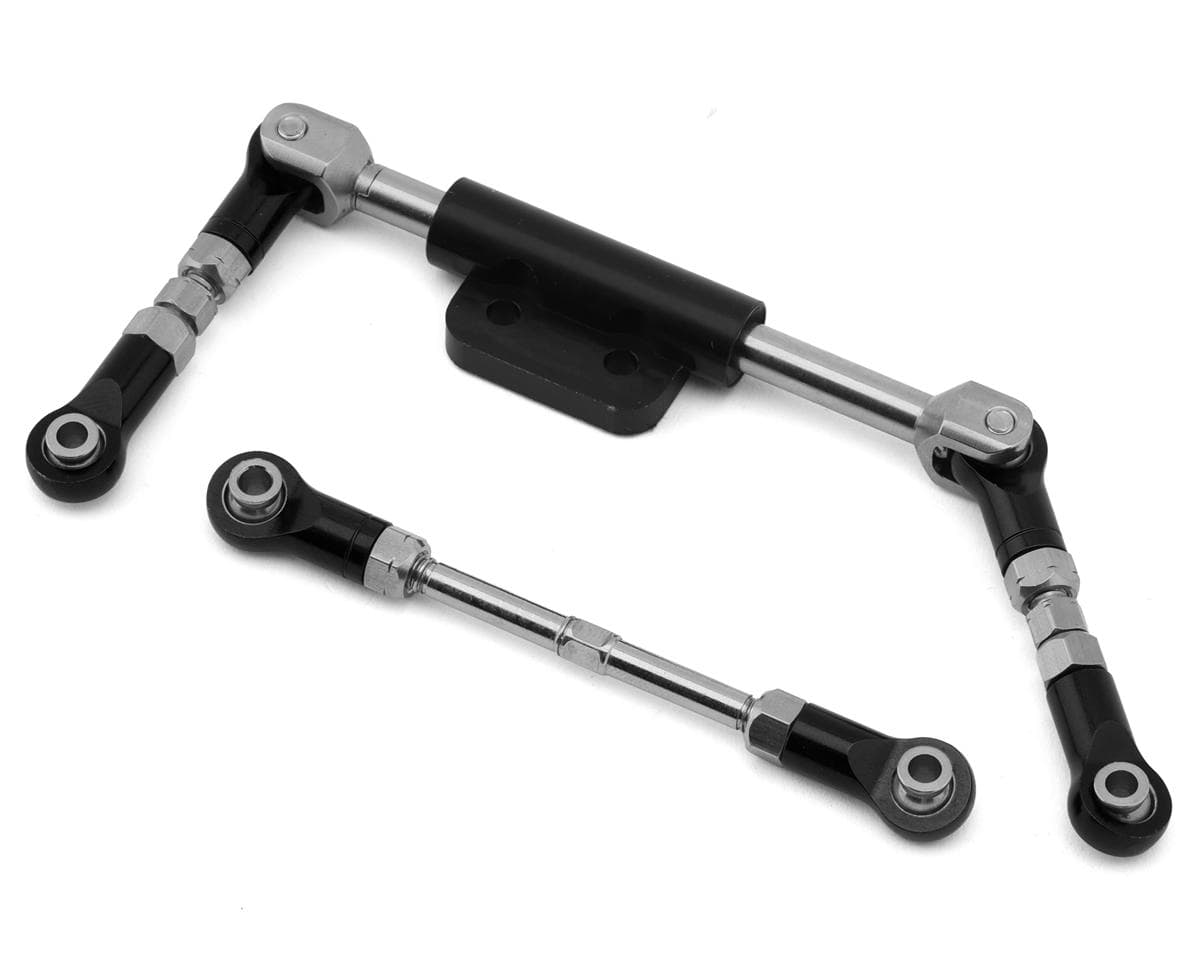Treal Hobby Vanquish H10 Optic 7075 Aluminum Hydro Ram Steering Links Set (Black)