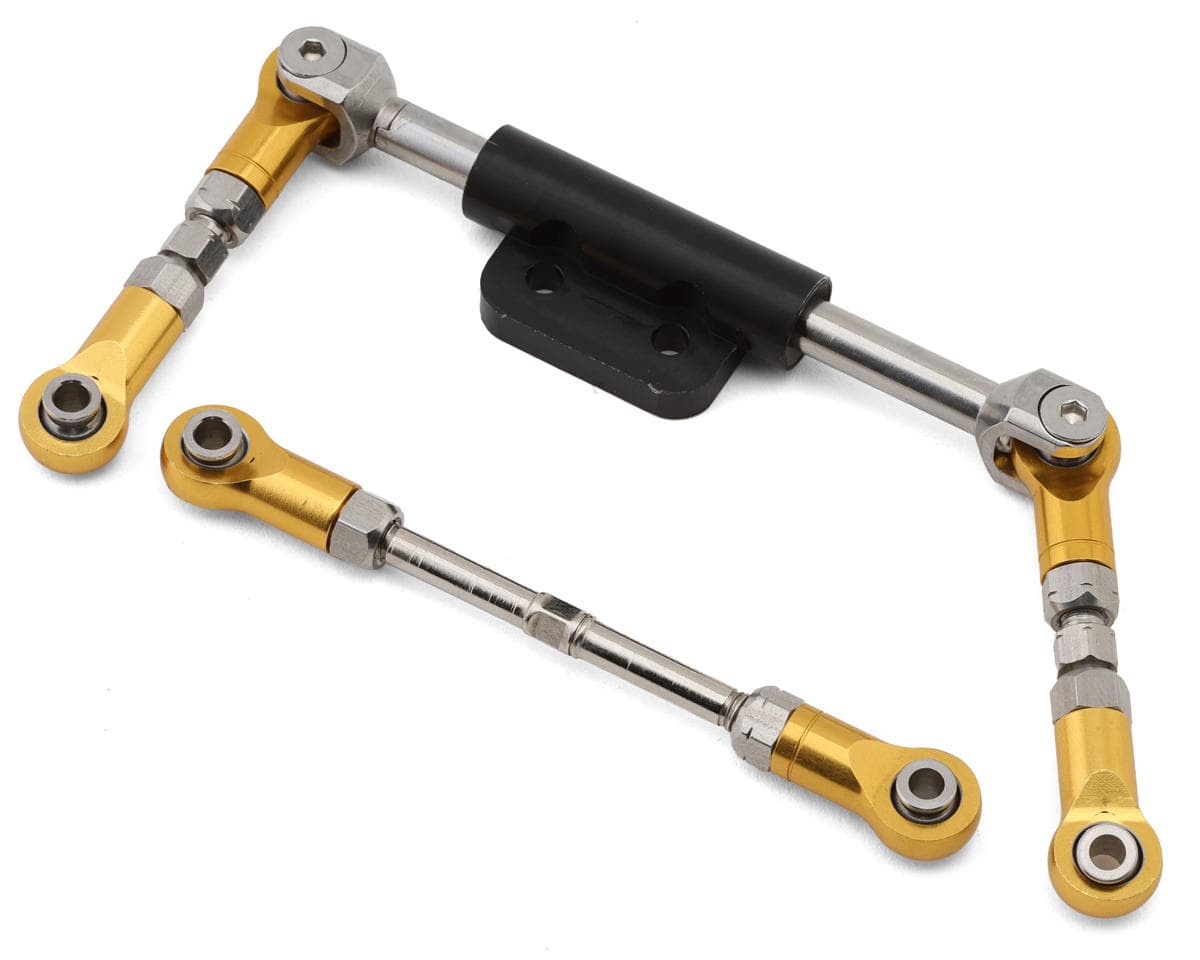 Treal Hobby Vanquish H10 Optic 7075 Aluminum Hydro Ram Steering Links Set (Gold)