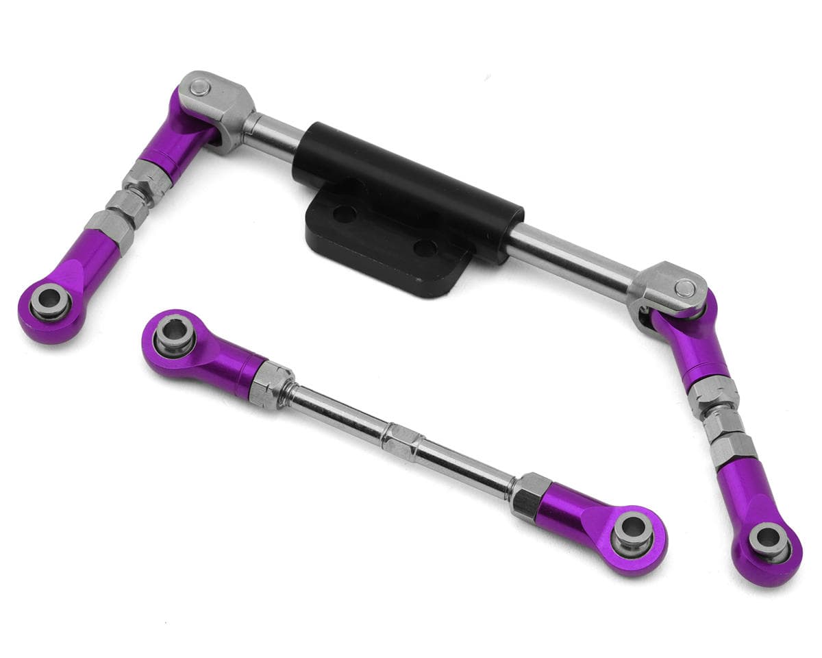 Treal Hobby Vanquish H10 Optic 7075 Aluminum Hydro Ram Steering Links Set (Purple)