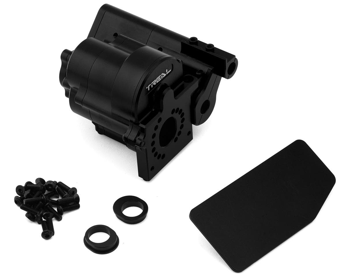 Treal Hobby Axial AXP8 Gilamon 7075 Aluminum Transmission Housing Set (Black)