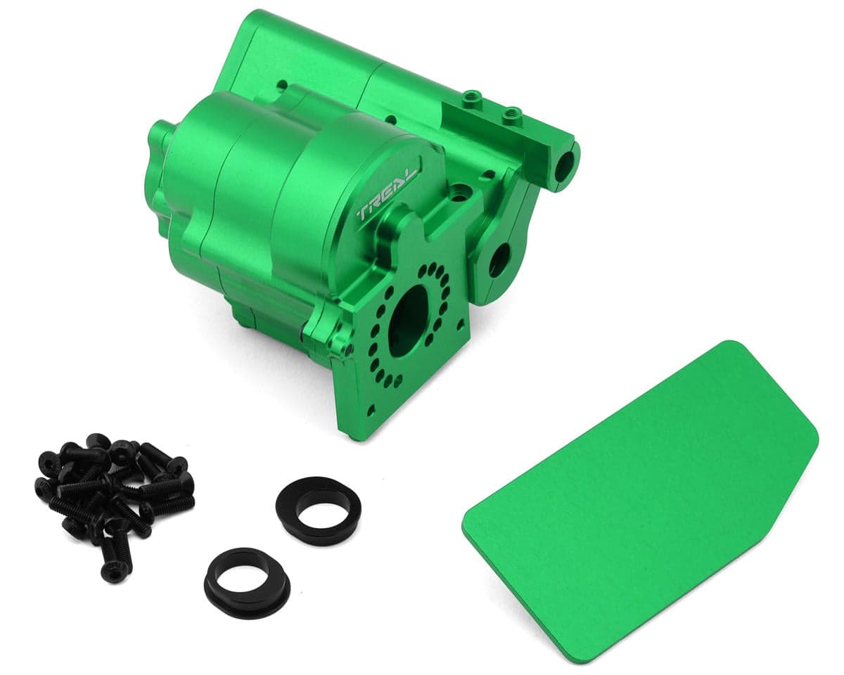 Treal Hobby Axial AXP8 Gilamon 7075 Aluminum Transmission Housing Set (Green)