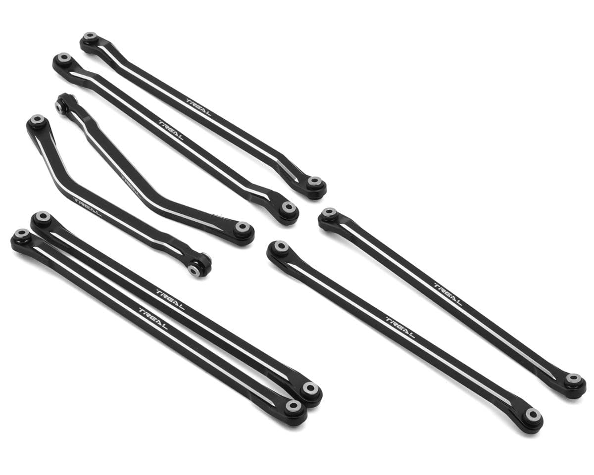 Treal Hobby Axial AXP8 Gilamon 7075 CNC-Machined Aluminum Suspension Links Set (Black)