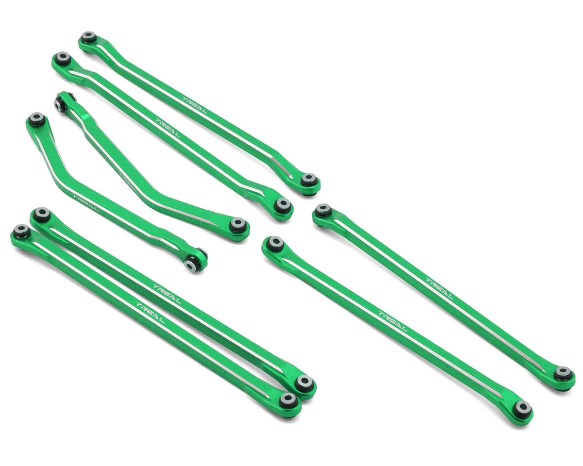 Treal Hobby Axial AXP8 Gilamon 7075 CNC-Machined Aluminum Suspension Links Set (Green)