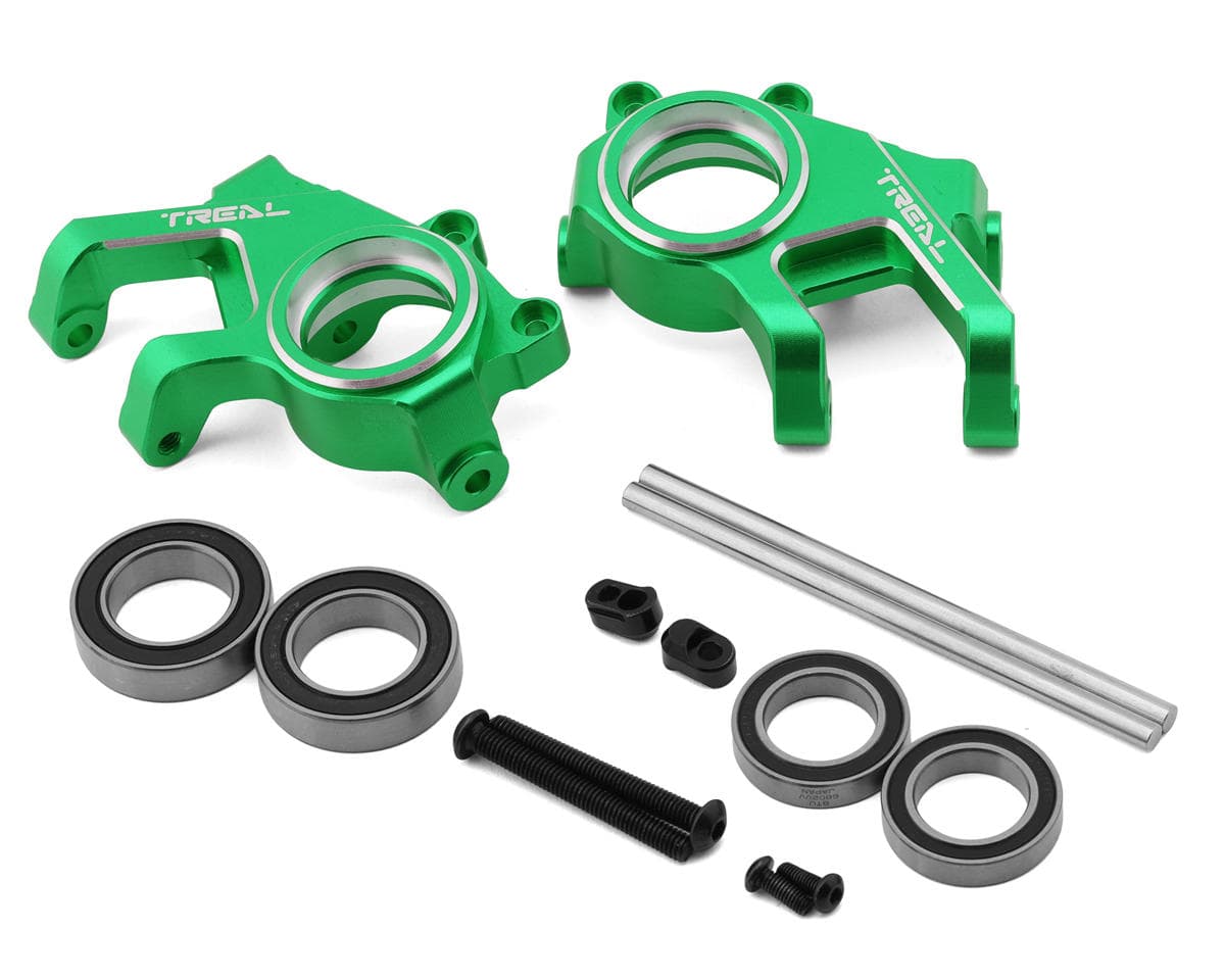Treal Hobby Aluminum Front Steering Knuckles for Traxxas® Funco® Pro Scale® (Green) (2)